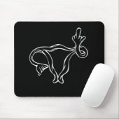 Middle Finger Uterus Pro-choice Mousepad (Mit Mouse)