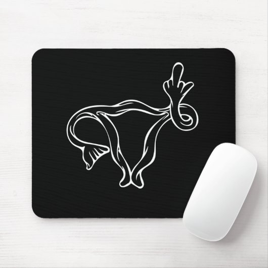 Middle Finger Uterus Pro-choice Mousepad (Mit Mouse)