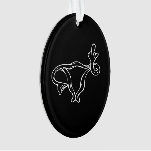 Middle Finger Uterus Pro-choice Ornament (Vorderseite)