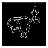 Middle Finger Uterus Pro-choice Poster (Vorderseite)