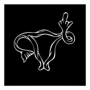 Middle Finger Uterus Pro-choice Poster