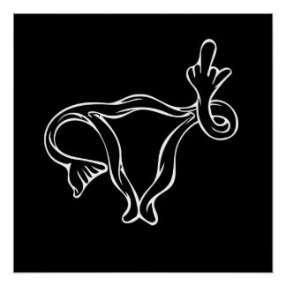 Middle Finger Uterus Pro-choice Poster