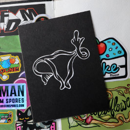 Middle Finger Uterus Pro-choice Postkarte