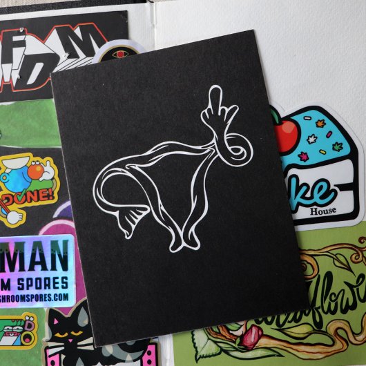 Middle Finger Uterus Pro-choice Postkarte