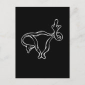 Middle Finger Uterus Pro-choice Postkarte (Vorderseite)