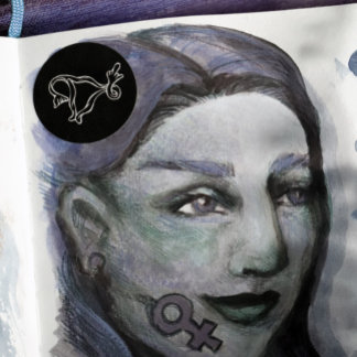 Middle Finger Uterus Pro-choice Runder Aufkleber