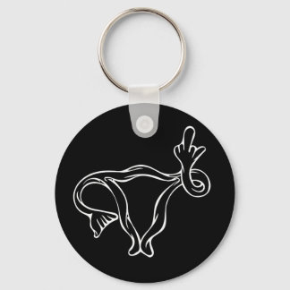 Middle Finger Uterus Pro-choice Schlüsselanhänger