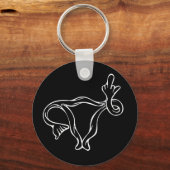 Middle Finger Uterus Pro-choice Schlüsselanhänger (Vorderseite)
