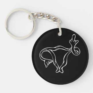 Middle Finger Uterus Pro-choice Schlüsselanhänger