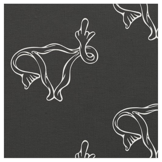 Middle Finger Uterus Pro-choice Stoff (Nahaufnahme)