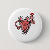 Middle Finger Uterus Protect Roe v. wade Button (Vorderseite)
