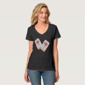 Middle Mahjong Tile Funny Closing Medium Mahjong T-Shirt (Vorderseite Vollansicht)