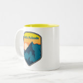 Middle Palisade California Sunrise Zweifarbige Tasse (Vorderseite Links)