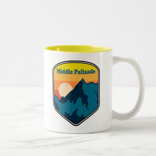 Middle Palisade California Sunrise Zweifarbige Tasse (Rechts)
