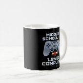 Middle school level complete gamer graduation 8th kaffeetasse (VorderseiteRechts)