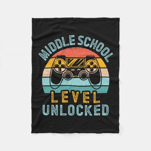 Middle School Level Unlocked Video Game Ck To Scho Fleecedecke (Vorderseite)
