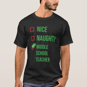 Middle School Teacher Funny Pajama Weihnachtsgesch T-Shirt