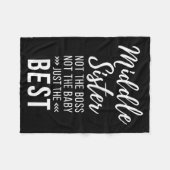 Middle Sister Crazy Funny Sister Quotes Matching S Fleecedecke (Vorderseite (Horizontal))