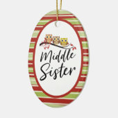 Middle Sister Three Owls Matching Sister Keramik Ornament (Links)