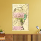 Middle Staaten Olney Map Leinwanddruck (Insitu (Wohnzimmer))