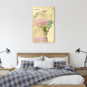 Middle Staaten Olney Map Leinwanddruck (Insitu (Schlafzimmer))