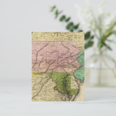 Middle Staaten Olney Map Postkarte (Stehend Vorderseite)
