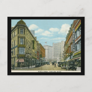 Middle Street, Portland, Maine 1932 Vintag Postkarte