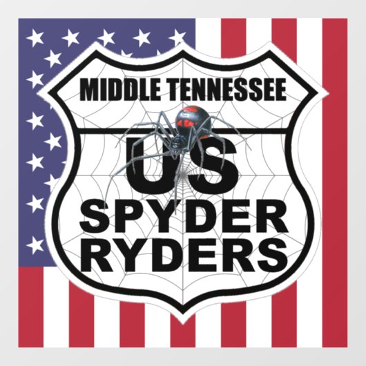 Middle Tennessee Chapter - Aufkleber Flagge & Logo (Blatt)