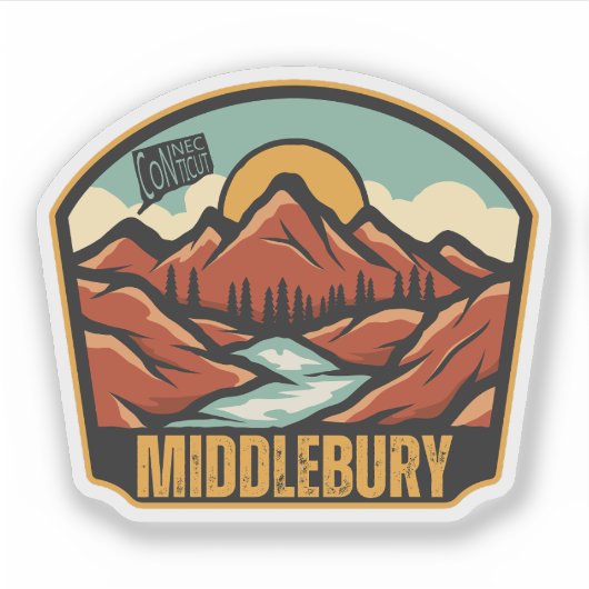 Middlebury, Connecticut Aufkleber (Vorderseite)
