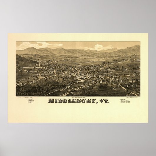 Middlebury VT 1886 Poster (Vorne)