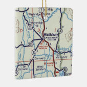 Middlebury VT Vintage Karte Keramikornament (Rechts)