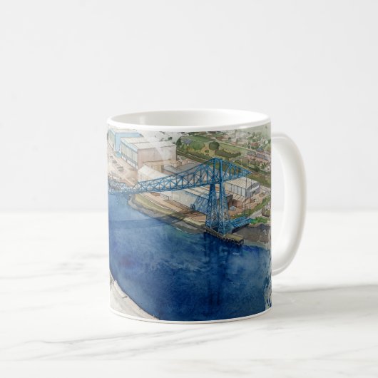 Middlesborough Transporter Bridge Kaffeetasse (VorderseiteRechts)