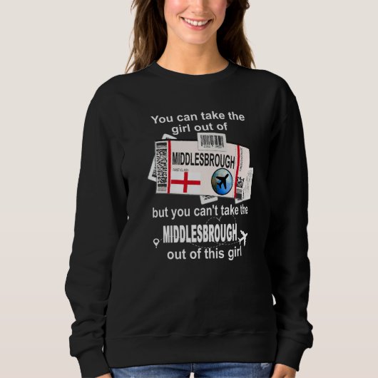 Middlesbrough Boarding Pass  Middlesbrough Girl Sweatshirt (Vorderseite)
