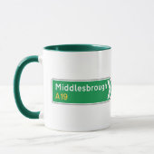 Middlesbrough, BRITISCHES Verkehrsschild Tasse (Links)