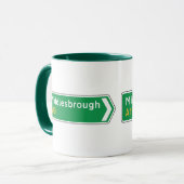 Middlesbrough, BRITISCHES Verkehrsschild Tasse (Vorderseite Links)