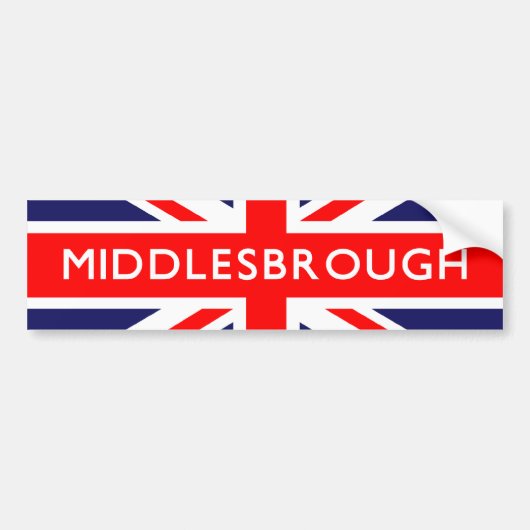 Middlesbrough British Flag Autoaufkleber (Vorne)