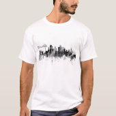 Middlesbrough England Skyline Schwarz-weiß T-Shirt (Vorderseite)