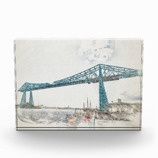 Middlesbrough Transporter Bridge Fotoblock (Vorderseite)