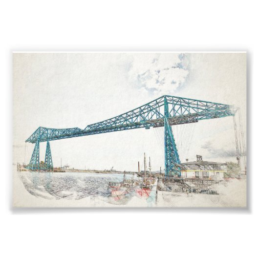 Middlesbrough Transporter Bridge Fotodruck (Vorne)