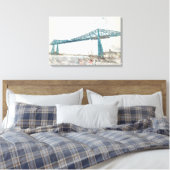 Middlesbrough Transporter Bridge Leinwanddruck (Insitu (Schlafzimmer))