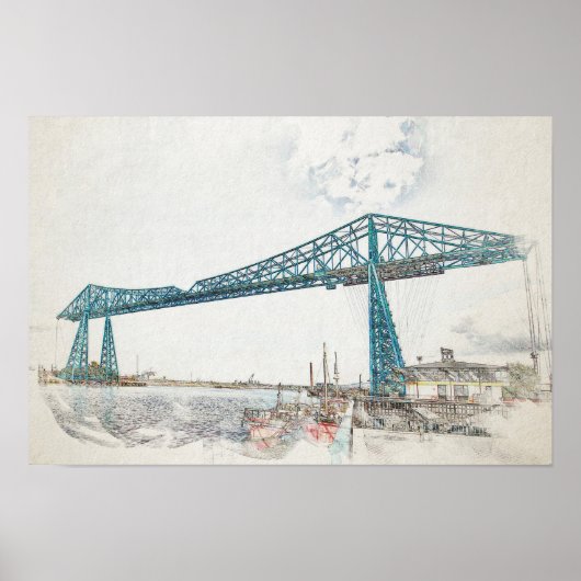 Middlesbrough Transporter Bridge Poster (Vorne)