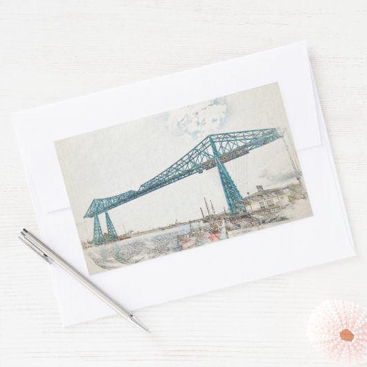 Middlesbrough Transporter Bridge Rechteckiger Aufkleber (Umschlag)