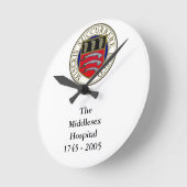Middlesex Hospital Clock mit Wortlaut Runde Wanduhr (Winkel)
