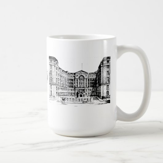 Middlesex-Krankenhaus-Tasse (Schwarzes u. Weiß) Kaffeetasse (Rechts)
