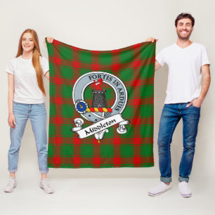 Middleton Clan Abzeichen Tartan Kariert Fleecedecke