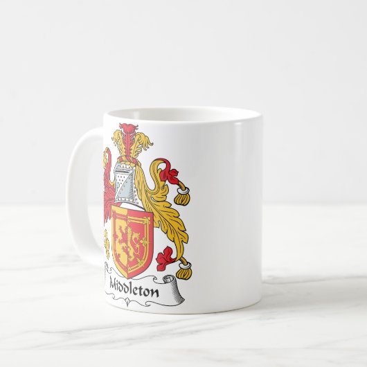 Middleton Familienwappen Kaffeetasse (Vorderseite Links)