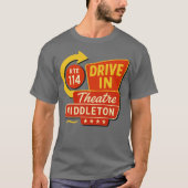 Middleton Rt 114 Drive-in Middleton, MA Retro Driv T-Shirt (Vorderseite)