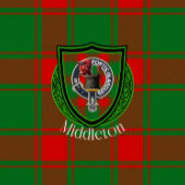 Middleton Scottish Clan Tartan Crest Fleecedecke