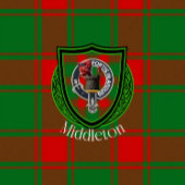 Middleton Scottish Clan Tartan Crest Fleecedecke