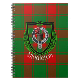 Middleton Scottish Clan Tartan & Crest Notizblock